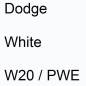 Preview: Dodge, White, W20 / PWE.